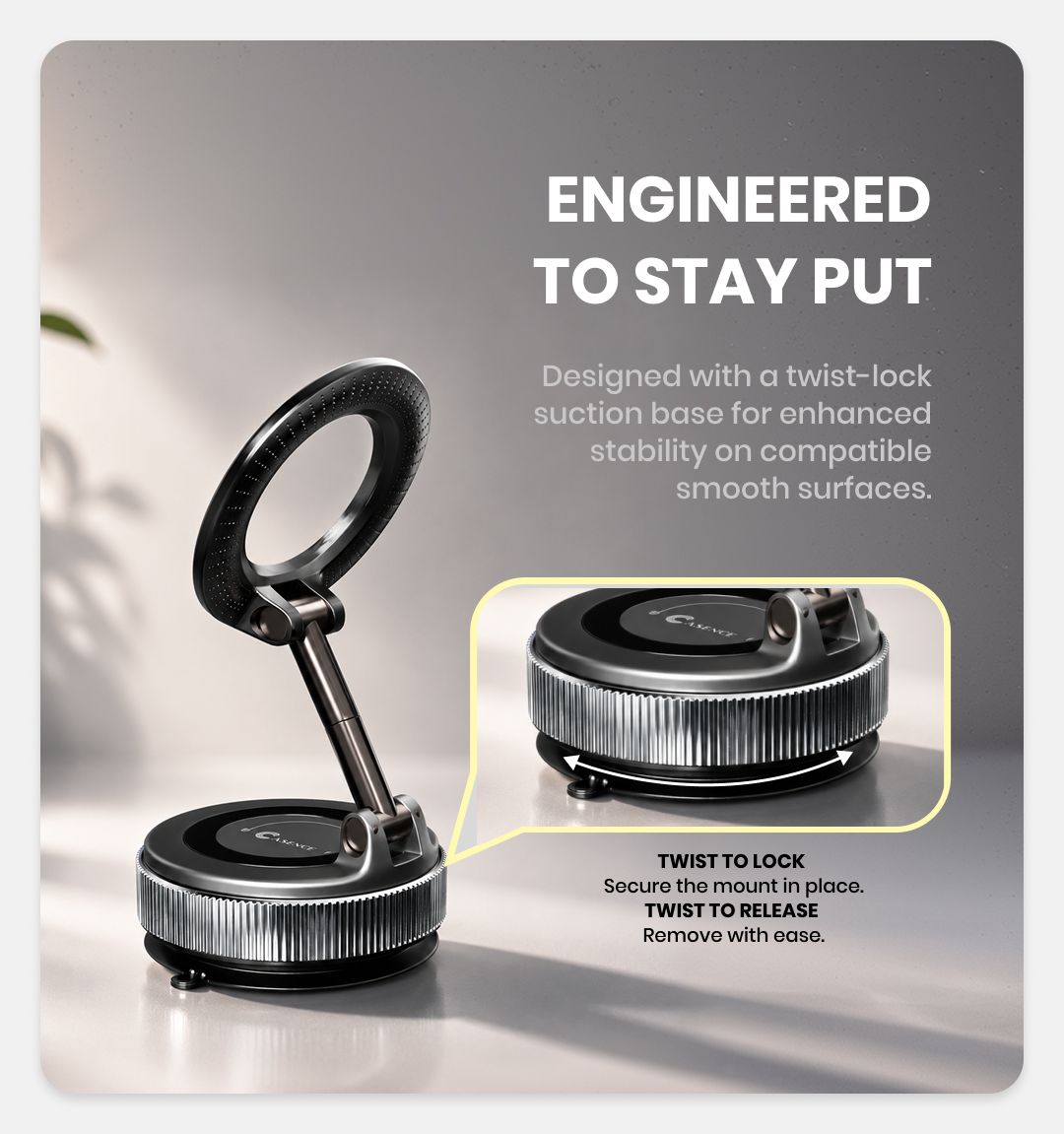 MagPro 360° Vacuum Magnetic Phone Holder by HuntHub™
