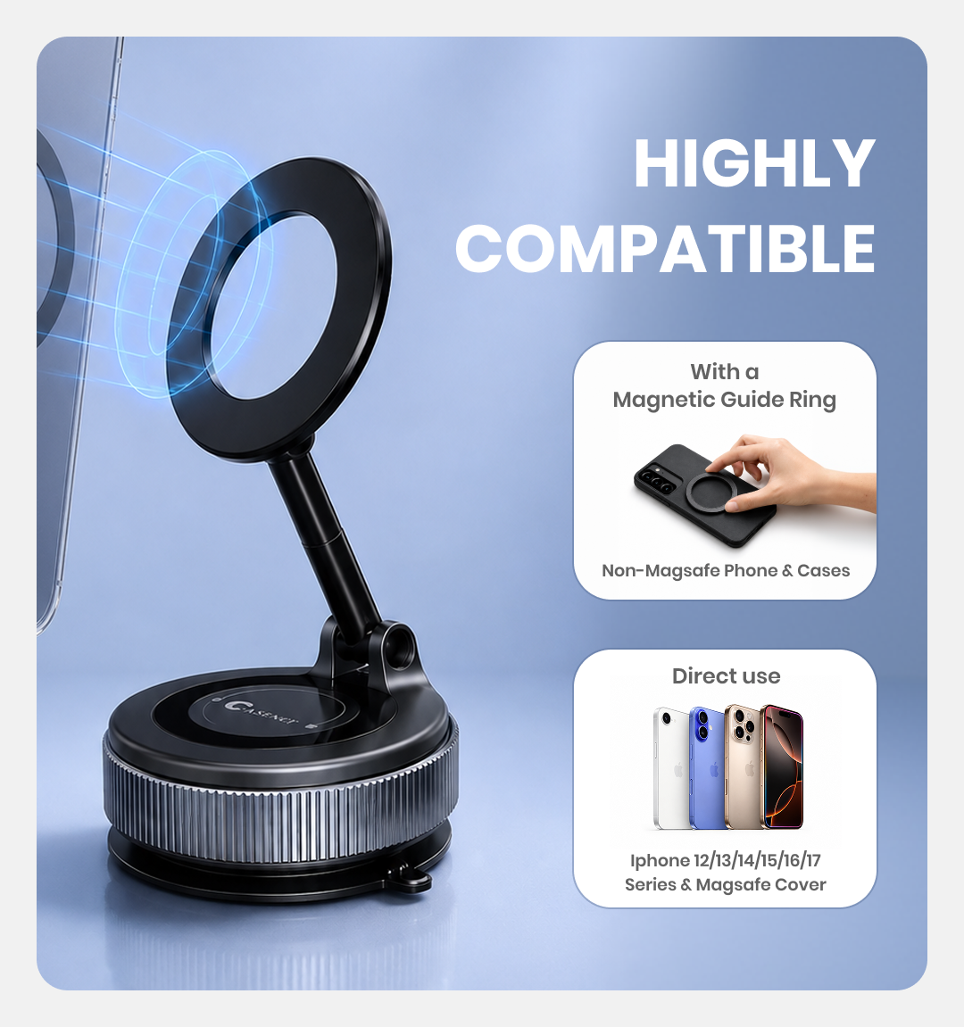 MagPro 360° Vacuum Magnetic Phone Holder by HuntHub™